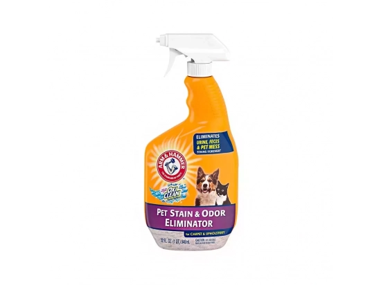 Фото - удаление запахов и пятен Arm&Hammer PET STAIN & ODOR ELIMINATOR Plus OXICLEAN спрей для удаления пятен и запахов от животных