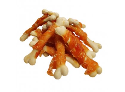 Фото 3 -  лакомства Wanpy (Ванпи) Chicken Jerky & Calcium Bone Twists лакомство для собак КОСТОЧКИ С ВЯЛЕНОЙ КУРИЦЕЙ И КАЛЬЦИЕМ