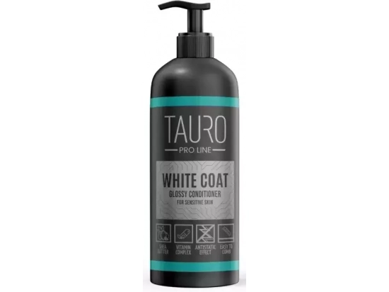 Фото - повседневная косметика Tauro (Тауро) Pro Line White Coat Glossy Conditioner Кондиционер для разглаживания и увлажнения шерсти собак и кошек с белой шерстью