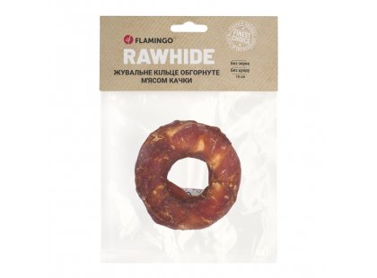 Фото - Flamingo Ласощі для собак ЖУВАЛЬНЕ КІЛЬЦЕ ОБГОРНУТЕ М'ЯСОМ КАЧКИ ласощі Flamingo Ласощі для собак ЖУВАЛЬНЕ КІЛЬЦЕ ОБГОРНУТЕ М'ЯСОМ КАЧКИ