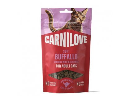 Фото - Carnilove Soft Snack Buffallo with Blueberries ласощі для котів БУЙВОЛ І ЛОХИНА ласощі Carnilove Soft Snack Buffallo with Blueberries ласощі для котів БУЙВОЛ І ЛОХИНА