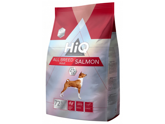 Фото - сухой корм HiQ All Breed Adult Salmon корм для взрослых собак всех пород ЛОСОСЬ