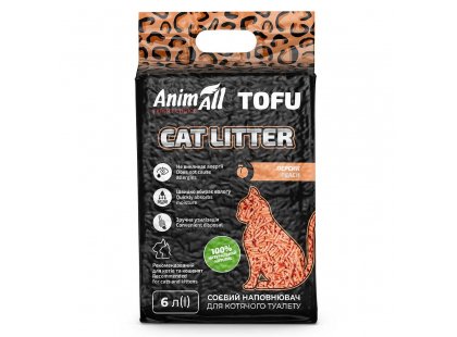 Фото - AnimAll TOFU (ТОФУ) СОЕВЫЙ наполнитель в туалет для кошек ПЕРСИК наполнители AnimAll TOFU (ТОФУ) СОЕВЫЙ наполнитель в туалет для кошек ПЕРСИК