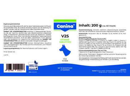 Фото - витамины и минералы Canina (Канина) V25 Vitamintabletten витамины для щенков и собак