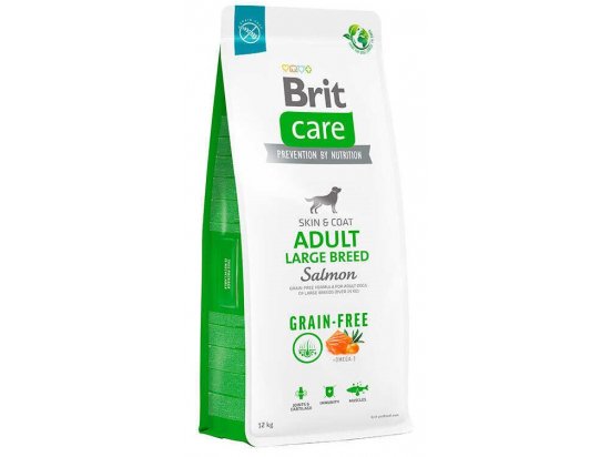 Фото - сухий корм Brit Care Dog Grain Free Adult Large Breed Salmon беззерновий сухий корм для собак великих порід ЛОСОСЬ