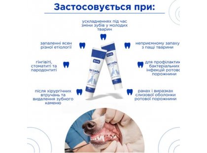 Фото 4 -  для порожнини рота Modes VetSmile гель для зубів котів і собак