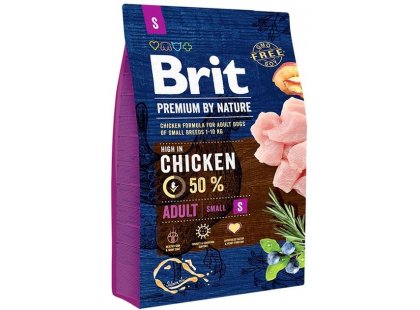 Фото - сухой корм Brit Premium Dog Adult Small S Chicken сухой корм для собак мелких пород КУРИЦА