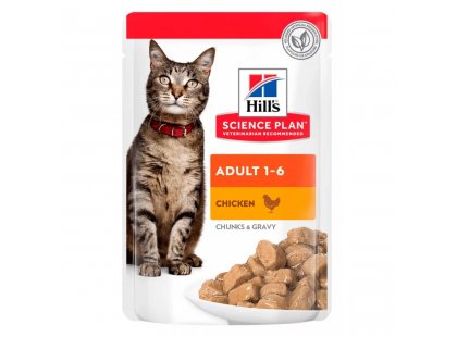 Фото - Hill's Science Plan Adult Chicken вологий корм для котів КУРКА вологий корм (консерви) Hill's Science Plan Adult Chicken вологий корм для котів КУРКА