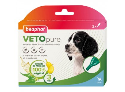 Фото - Beaphar Bio Spot On Veto Pure Био капли от блох, клещей и комаров для щенков с 12 недельного возраста от блох и клещей Beaphar Bio Spot On Veto Pure Био капли от блох, клещей и комаров для щенков с 12 недельного возраста