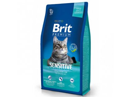 Фото - сухий корм Brit Premium Cat Sensitive Lamb & Rice сухий корм для кішок з чутливим травленням ЯГНЯ та РИС