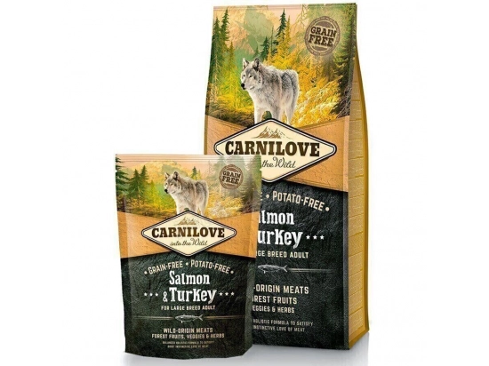 Фото - сухий корм Carnilove SALMON & TURKEY LARGE BREED (ЛОСОСЬ ТА ІНДИЧКА ЛАРДЖ) корм для дорослих собак великих порід