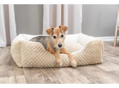 Фото 5 -  лежаки, матраси, килимки та будиночки Trixie Kaline Mio лежак для собак і котів, коричневий/крем