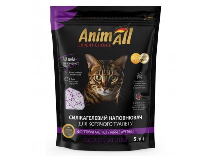 Фото - наповнювачі AnimAll Purple Amethyst силікагелевий наповнювач для котячого туалету ФІОЛЕТОВИЙ АМЕТИСТ