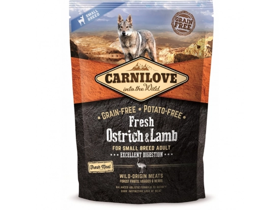 Фото 3 -  сухой корм Carnilove FRESH OSTRICH & LAMB SMALL BREED корм для собак малых пород СТРАУС и ЯГНЕНОК