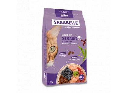 Фото - Bosch Sanabelle ADULT Ostrich & Blueberries сухой корм для кошек СТРАУС И ЧЕРНИКА сухой корм Bosch Sanabelle ADULT Ostrich & Blueberries сухой корм для кошек СТРАУС И ЧЕРНИКА