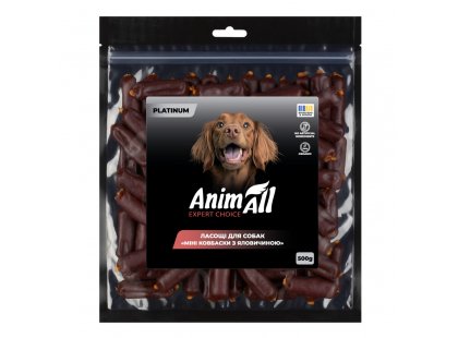 Фото 3 -  лакомства AnimAll Platinum лакомство для собак МИНИ КОЛБАСКИ З ГОВЯДИНОЙ