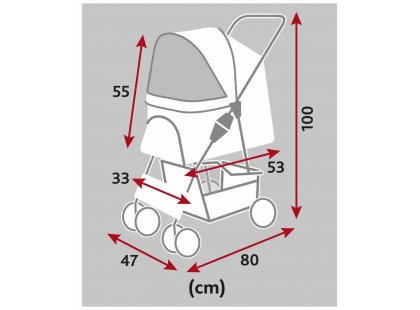 Фото - переноски, сумки, рюкзаки Trixie Buggy коляска для собак, сіра