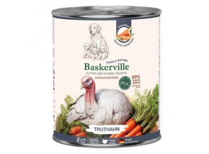 Фото 7 -  вологий корм (консерви) Baskerville Holistic Puppy & Mother консерви для цуценят і вагітних собак ІНДИЧКА