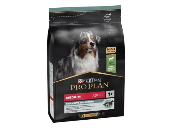 Фото - сухой корм Purina Pro Plan (Пурина Про План) Adult Medium Sensitive Digestion Lamb сухой корм для собак средних пород с чувствительным пищеварением ЯГНЕНОК