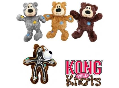 Фото 5 -  игрушки Kong Wild Knots Bear игрушка с пищалкой для собак МЕДВЕЖОНОК С УЗЛАМИ