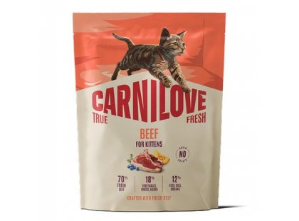 Фото 2 -  сухой корм Carnilove True Fresh Kitten Beef сухой беззерновой корм для котят ГОВЯДИНА