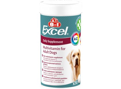 Фото 2 -  вітаміни та мінерали 8in1(8в1) EXCEL MULTI VITAMIN ADULT (ЕКСІЛЬ МУЛЬТИВІТАМІНИ) харчова добавка для собак
