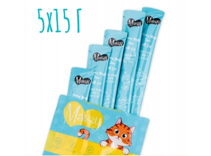 Фото 2 -  ласощі Mavsy Creamy Treats ласощі у вигляді крему для котів ТУНЕЦЬ та ТРІСКА
