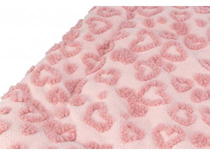 Фото 4 -  лежаки, матраси, килимки та будиночки Trixie Hearts килимок для собак до дня Святого Валентина СЕРЦЯ, рожевий