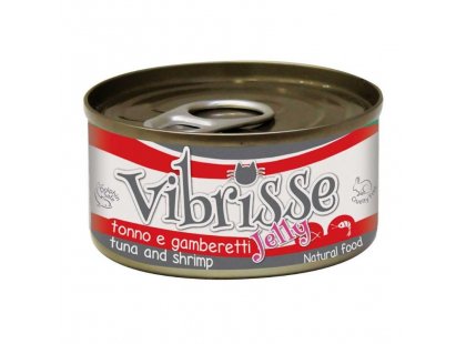 Фото - Vibrisse Jelly ТУНЕЦ И КРЕВЕТКИ В ЖЕЛЕ консервы для кошек влажный корм (консервы) Vibrisse Jelly ТУНЕЦ И КРЕВЕТКИ В ЖЕЛЕ консервы для кошек