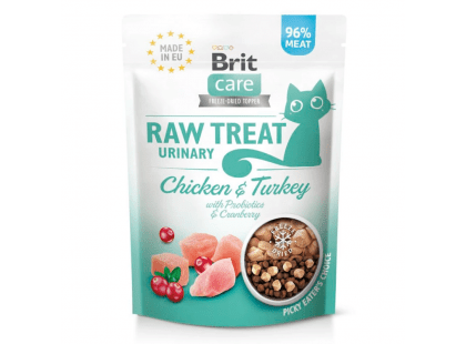 Фото - лакомства Brit Care Cat Raw Treat Urinary Freeze-dried Chicken & Turkey лакомство для стерилизованных кошек КУРИЦА и ИНДЕЙКА