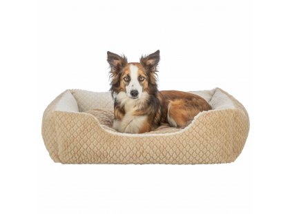 Фото 3 -  лежаки, матраси, килимки та будиночки Trixie Kaline Mio лежак для собак і котів, коричневий/крем