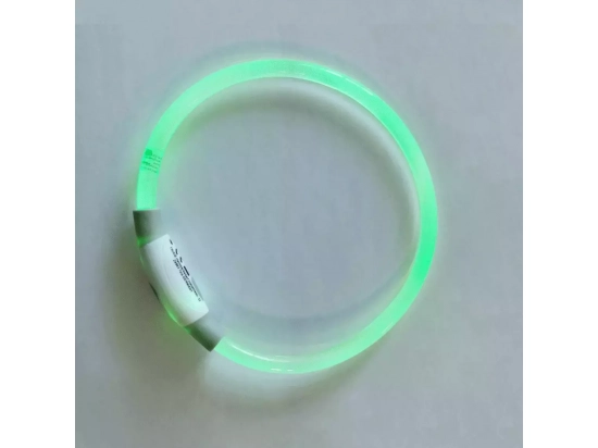 Фото - амуниция Trixie USB Flash Light Ring светящийся ошейник для собак, прозрачный, зеленый