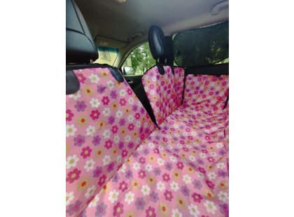 Фото 5 -  аксессуары в авто Senful Тонкий чехол на автомобильное сиденье для собак, розовый