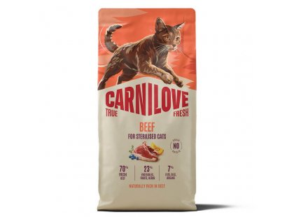Фото 3 -  сухой корм Carnilove True Fresh Sterilised Beef сухой беззерновой корм для стерилизованных кошек ГОВЯДИНА