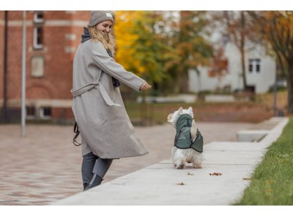 Фото 7 -  одежда Trixie Explore Thermo зимняя попона для собак, оливковый