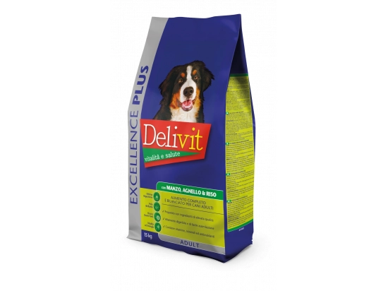 Фото - сухой корм Delivit (Деливит) Excellence Adult Dog Beef, Lamb & Rice сухой корм для взрослых собак ГОВЯДИНА, ЯГНЕНОК и РИС