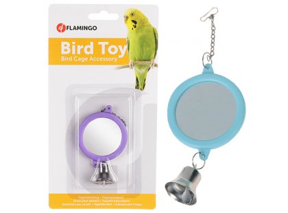 Фото - Flamingo MIRROR ROUND+BELL іграшка для папуг кругле дзеркало з дзвіночком іграшки Flamingo MIRROR ROUND+BELL іграшка для папуг кругле дзеркало з дзвіночком