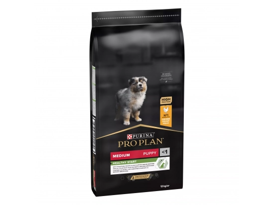 Фото - сухой корм Purina Pro Plan (Пурина Про План) Puppy Medium Healthy Start Chicken сухой корм для щенков средних пород, беременных и кормящих КУРИЦА