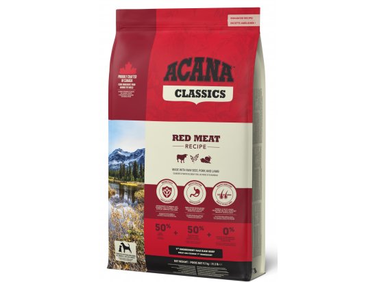 Фото - сухой корм Acana Classics Red Meat Recipе корм для собак всех пород и всех стадий жизни, ГОВЯДИНА, ЯГНЕНОК, СВИНИНА