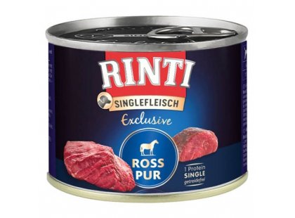 Фото - Rinti Singlefleisch Exclusive Ross Pur беззерновой монопротеиновый влажный корм для собак КОНИНА влажный корм (консервы) Rinti Singlefleisch Exclusive Ross Pur беззерновой монопротеиновый влажный корм для собак КОНИНА