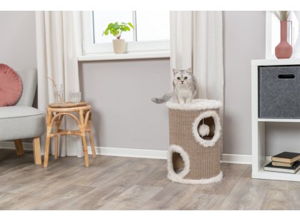 Фото 4 -  дряпалки, з будиночками Trixie EdoardoTower дряпалка-будиночок для котів (Вежа)