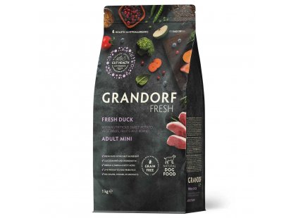 Фото - Grandorf (Грандорф) Fresh Duck & Sweet Potato Adult Mini сухий корм для собак малих порід КАЧКА та БАТАТ сухий корм Grandorf (Грандорф) Fresh Duck & Sweet Potato Adult Mini сухий корм для собак малих порід КАЧКА та БАТАТ