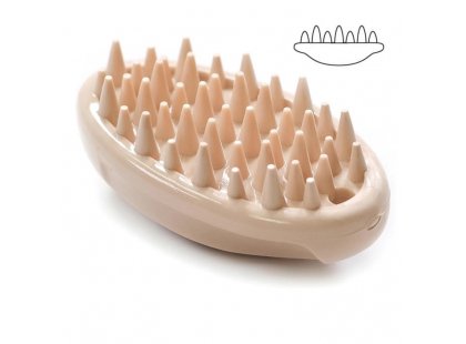 Фото 4 -  расчески, щетки, грабли DoggyMan Rubber Brush Mini силиконовая щетка для вычесывания собак и котов