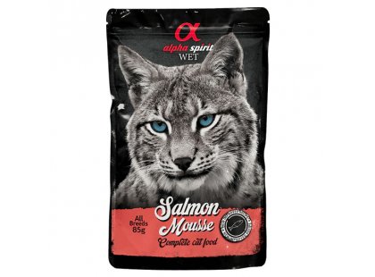 Фото - Alpha Spirit Salmon Mousse беззерновий вологий корм для котів ЛОСОСЬ вологий корм (консерви) Alpha Spirit Salmon Mousse беззерновий вологий корм для котів ЛОСОСЬ