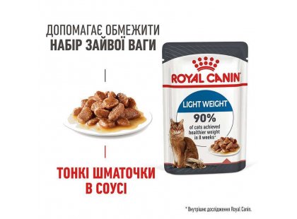 Фото 7 -  вологий корм (консерви) Royal Canin LIGHT WEIGHT in GRAVY консервований корм для котів