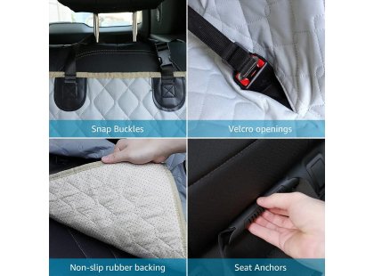 Фото 6 -  аксессуары в авто Senful Lassie Dog чехол для автомобильного сидения с сетчатым визуальным окном, серый