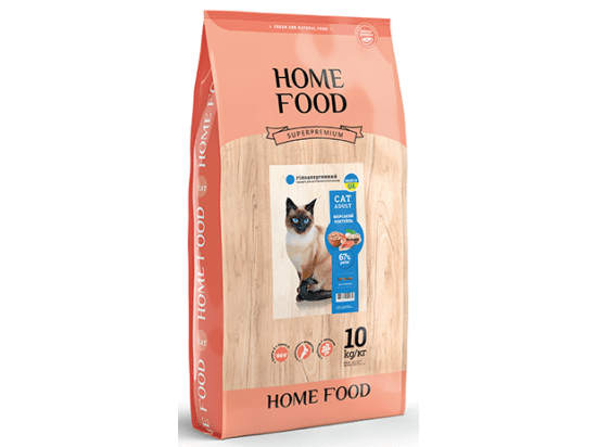 Фото - сухой корм Home Food (Хоум Фуд) Cat Adult Seafood Cocktail гипоаллергенный корм для кошек с чувствительным пищеварением МОРСКОЙ КОКТЕЙЛЬ