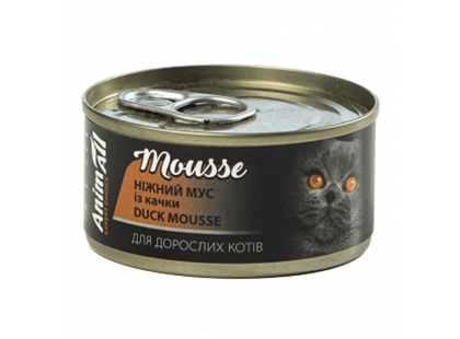 Фото - влажный корм (консервы) AnimAll Mousse Duck влажный корм для кошек УТКА, мусс