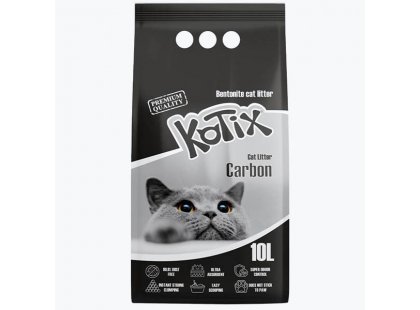 Фото 2 -  наповнювачі Kotix Extra Activated Carbon бентонітовий наповнювач для котячого туалету АКТИВОВАНЕ ВУГІЛЛЯ