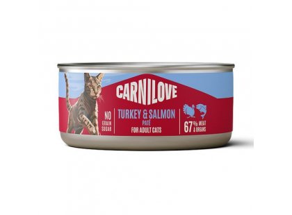 Фото - Carnilove Turkey & Salmon влажный корм для кошек, паштет ИНДЕЙКА и ЛОСОСЬ влажный корм (консервы) Carnilove Turkey & Salmon влажный корм для кошек, паштет ИНДЕЙКА и ЛОСОСЬ